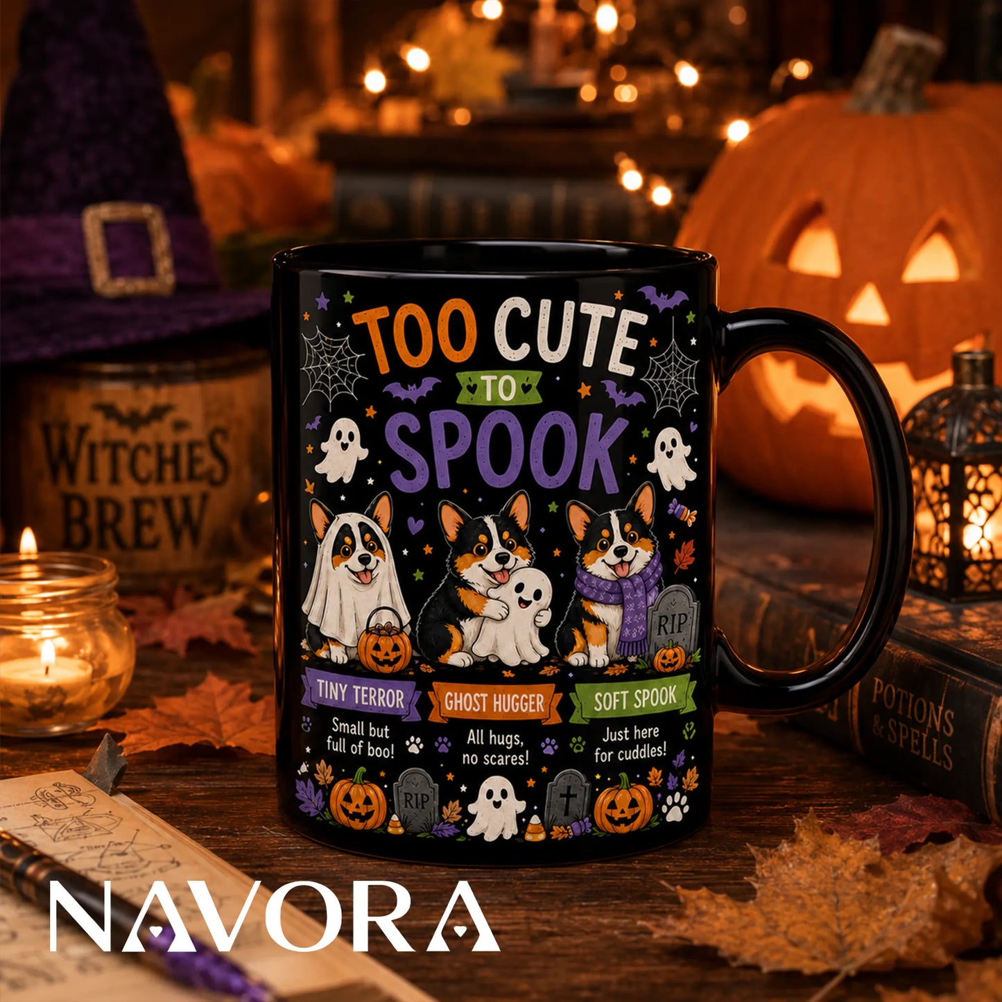 Corgi Halloween Mug – Too Cute to Spook Coffee Cup