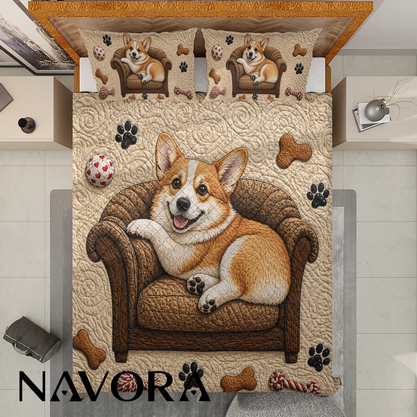 Corgi Bedding Set – Cozy Couch Corgi