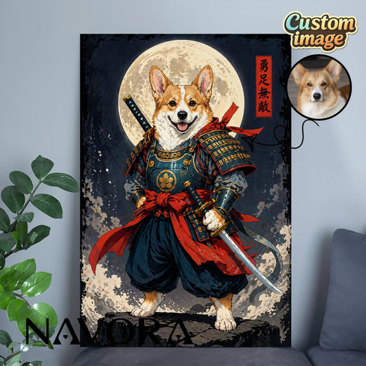 Corgi Poster – Samurai Warrior Art Personalized