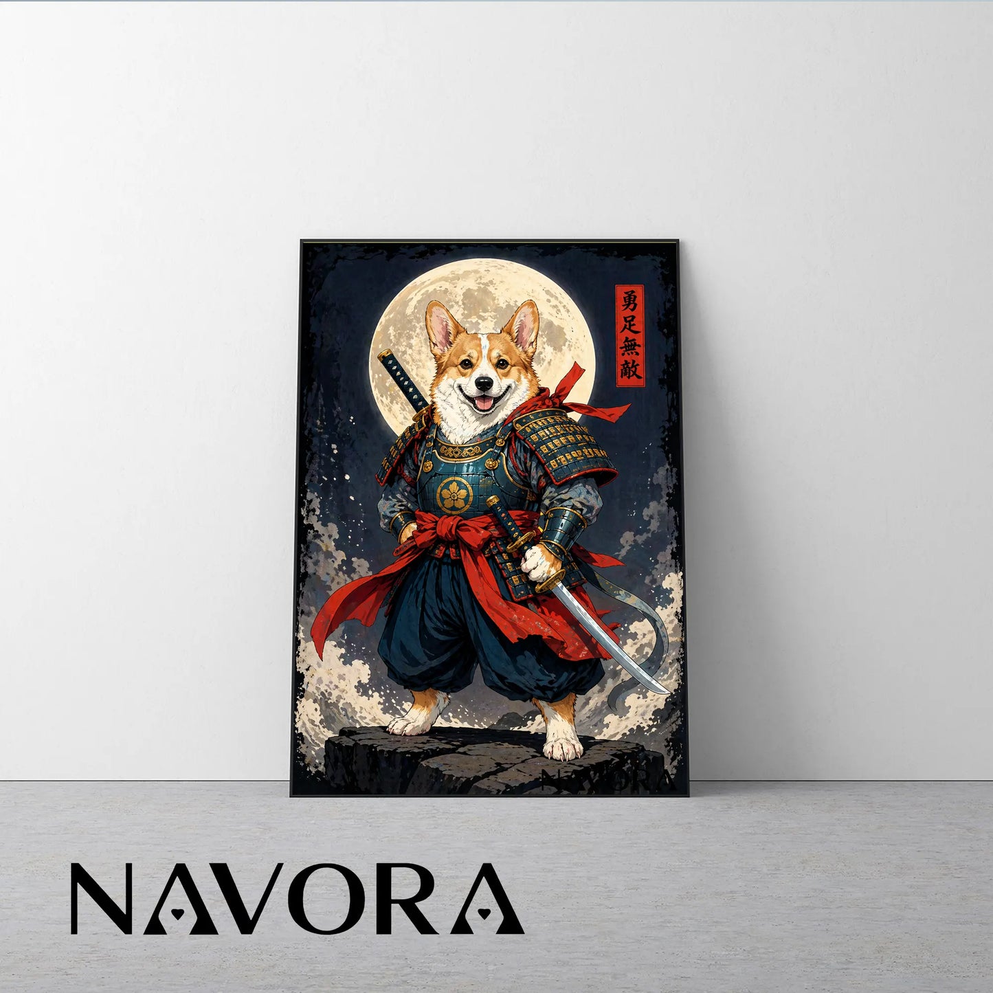 Corgi Poster – Samurai Warrior Art Personalized