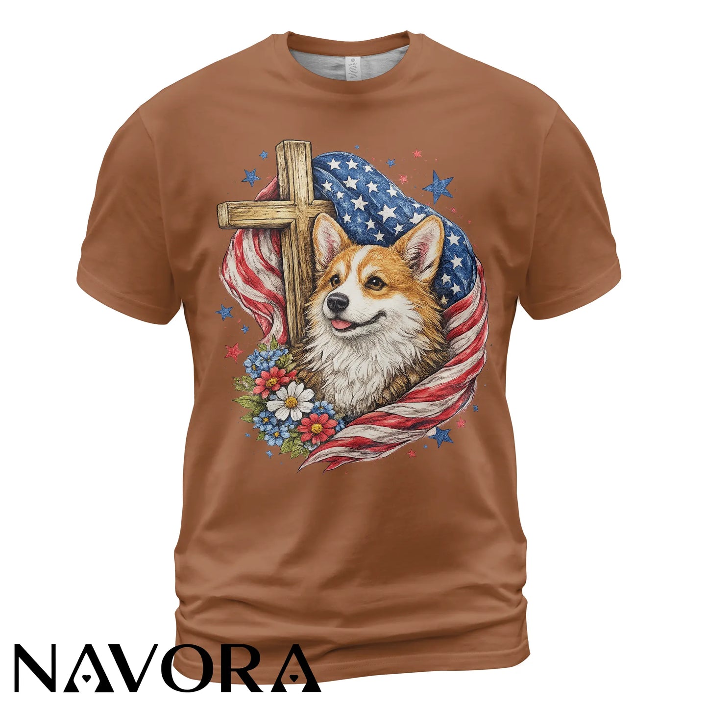 Corgi T-Shirt Patriotic Faith Design – 4th of July Independence Day Shirt