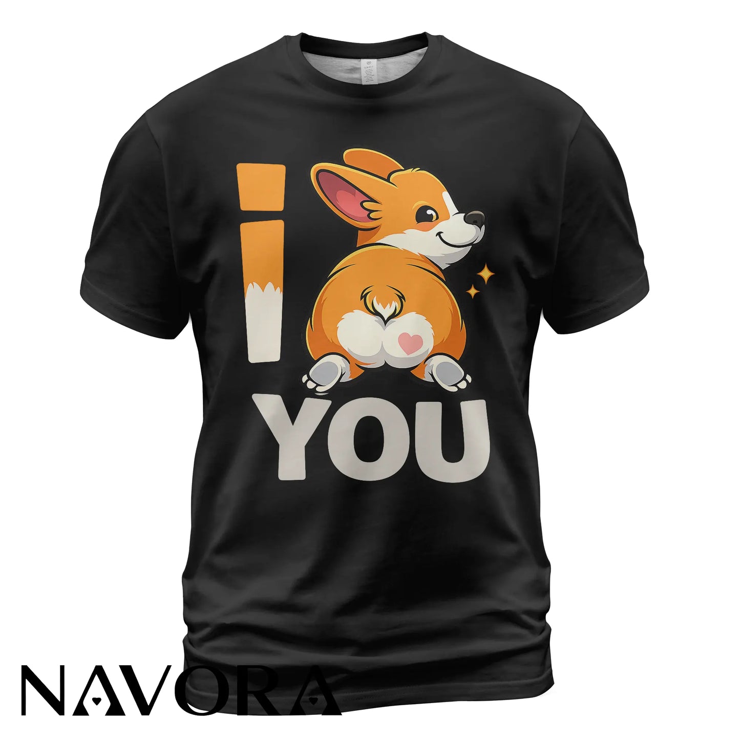 Corgi T-Shirt – Cute “I Love You” Corgi Butt Shirt
