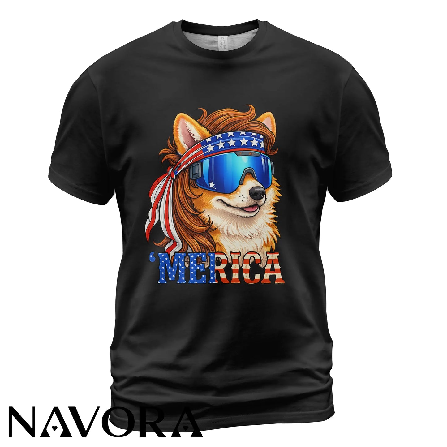 Corgi T-Shirt – Merica Patriotic 4th of July Independence Day Shirt