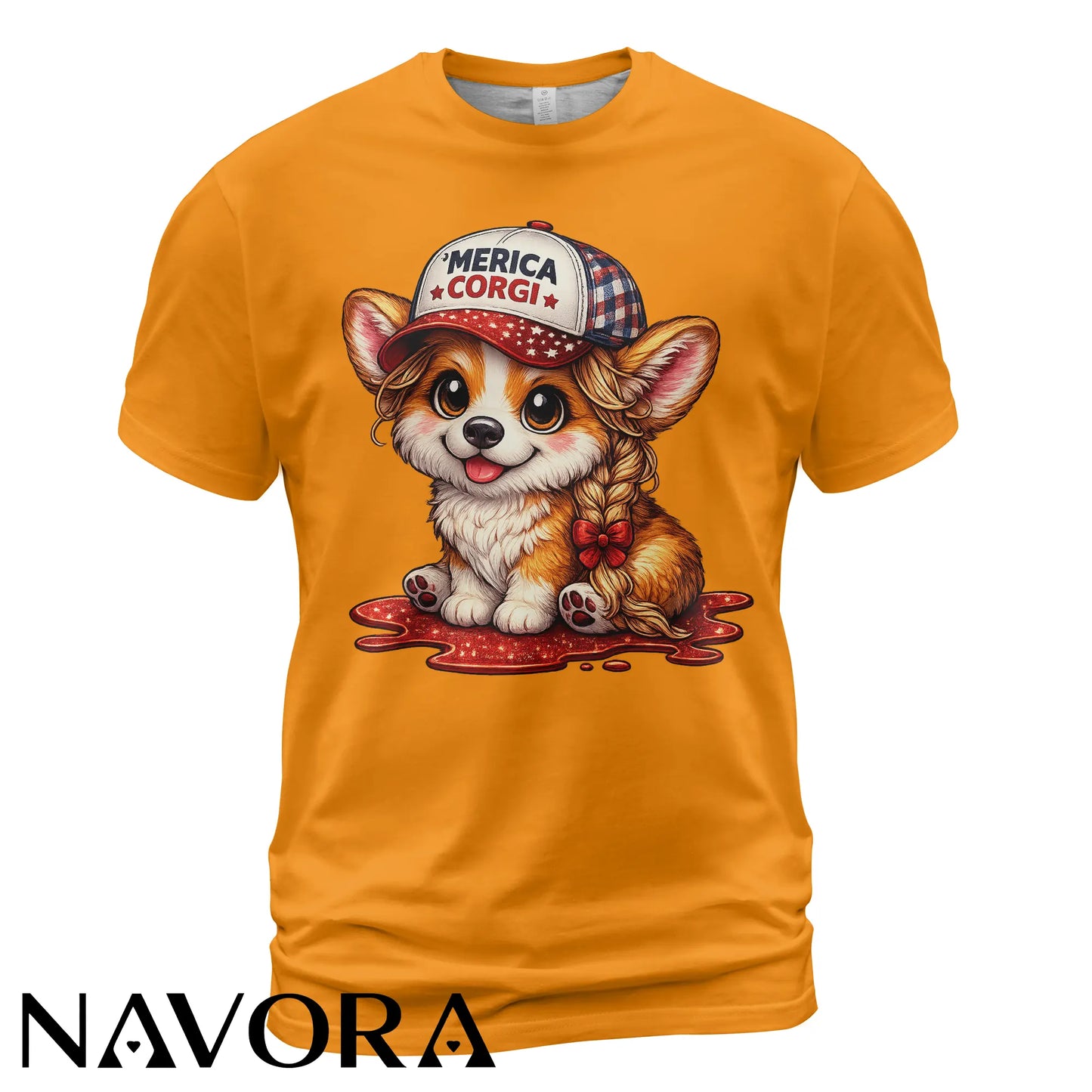 Corgi T-Shirt Merica Corgi – Cute 4th of July Independence Day Shirt