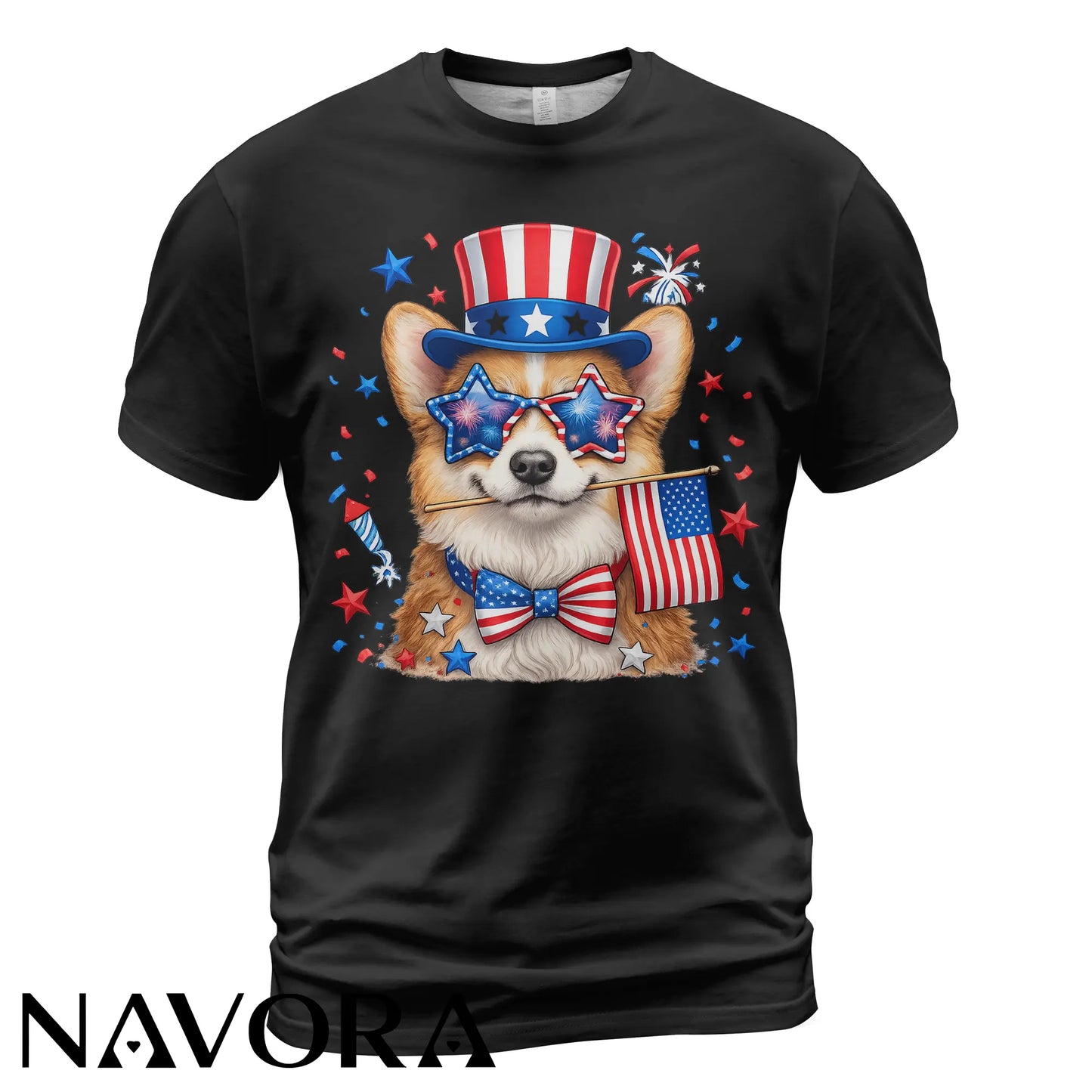 Corgi T-Shirt Patriotic 4th of July Independence Day Celebration
