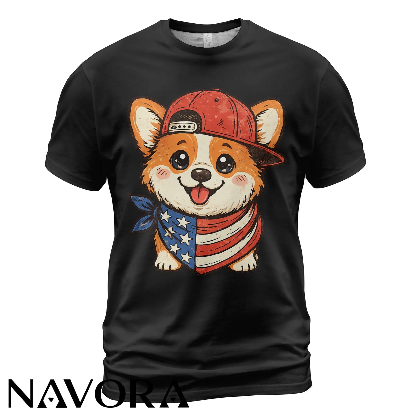 Cute Corgi T-Shirt – Patriotic 4th of July Independence Day Shirt