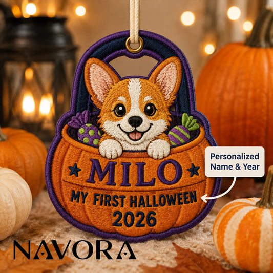 My First Halloween Corgi Ornament 2026