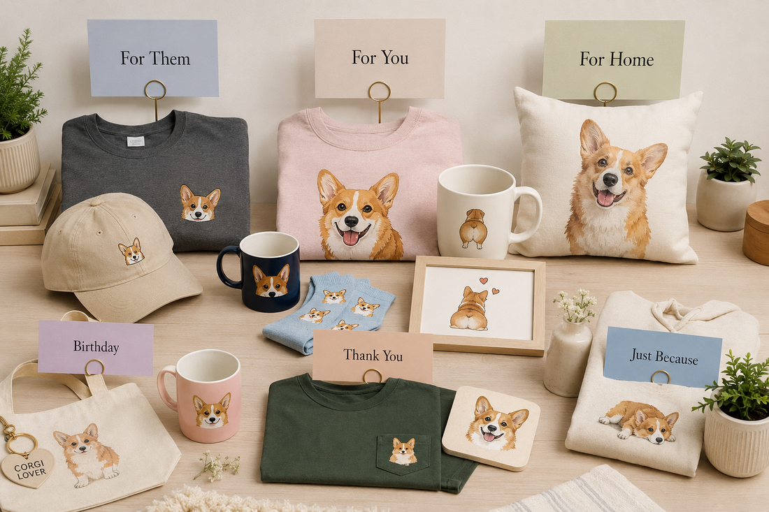 Corgi gift ideas arranged by recipient, budget and occasion