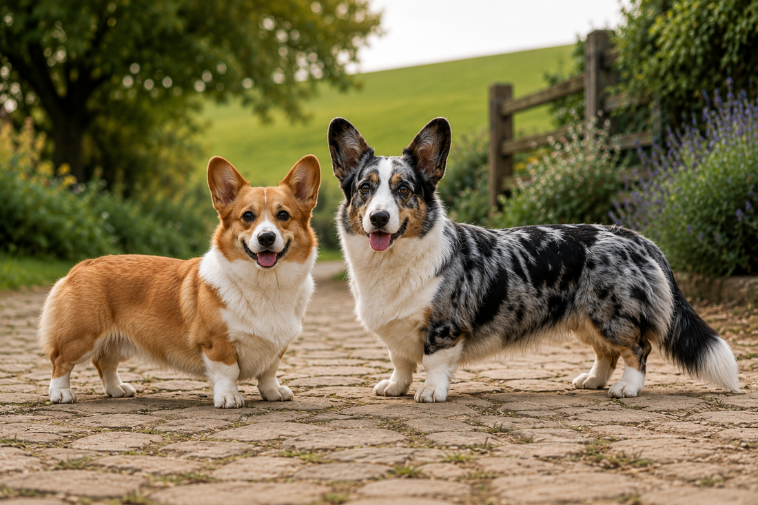 Pembroke and Cardigan Welsh Corgis representing history and modern family life