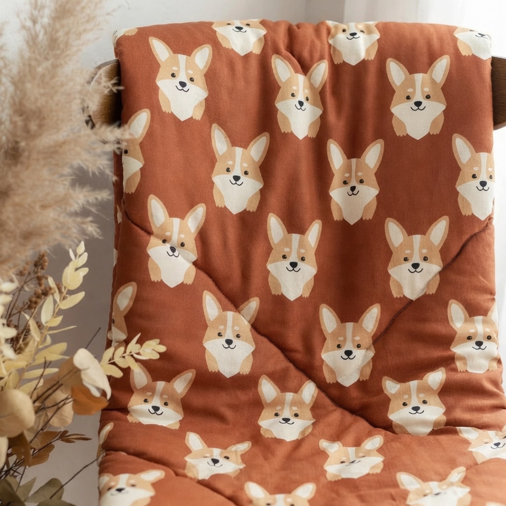 Corgi Quilt – Cute Dog Lover Blanket & Cozy Pet Bedroom Decor