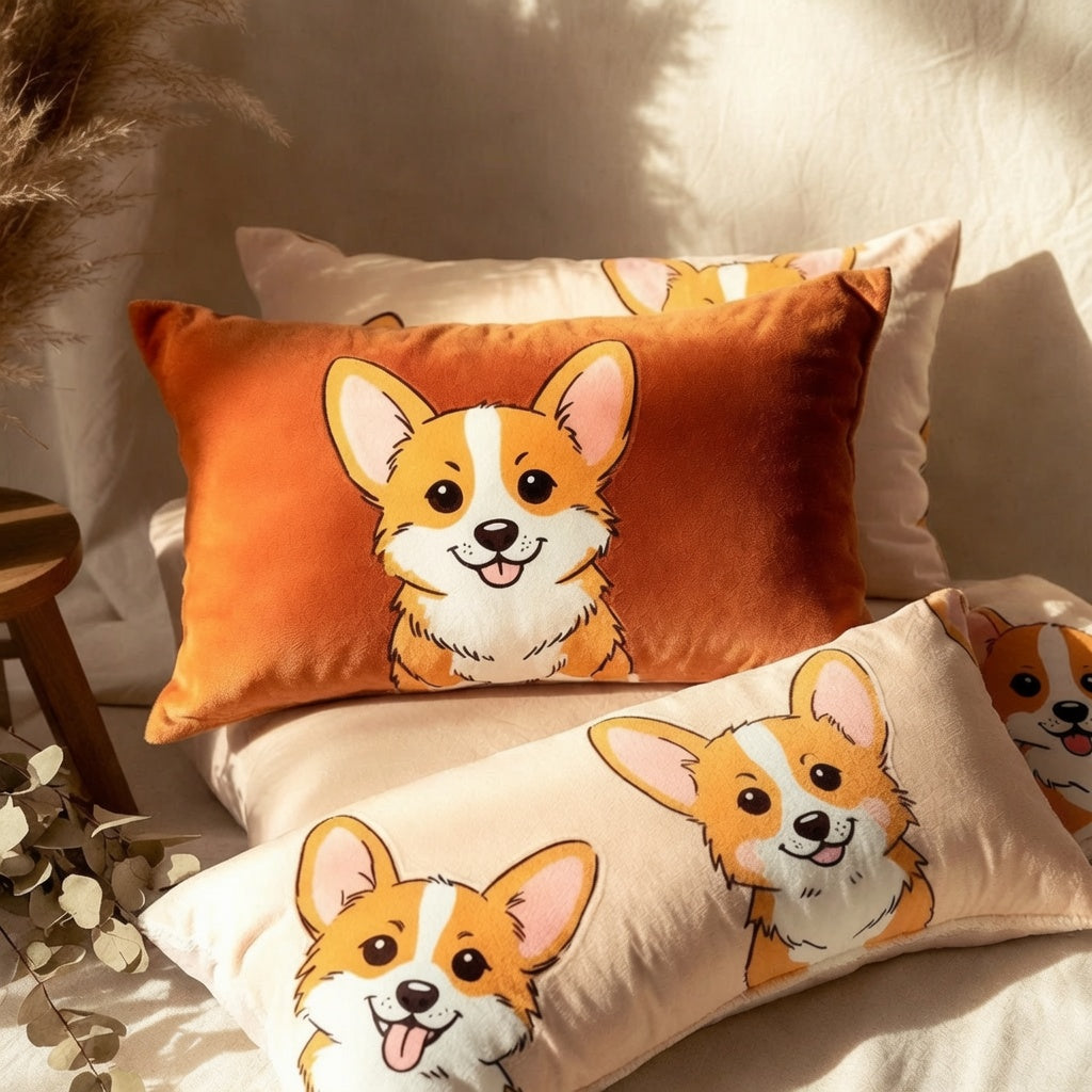 Corgi Bedding Set | Cute Dog Comforter & Pet Lover Bedroom Decor | Navora Official