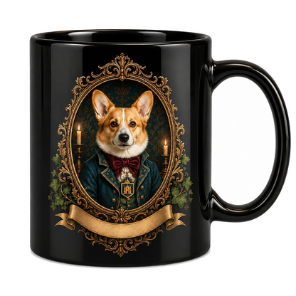 Victorian Corgi Portrait Mug – Gothic Dog Lover Gift