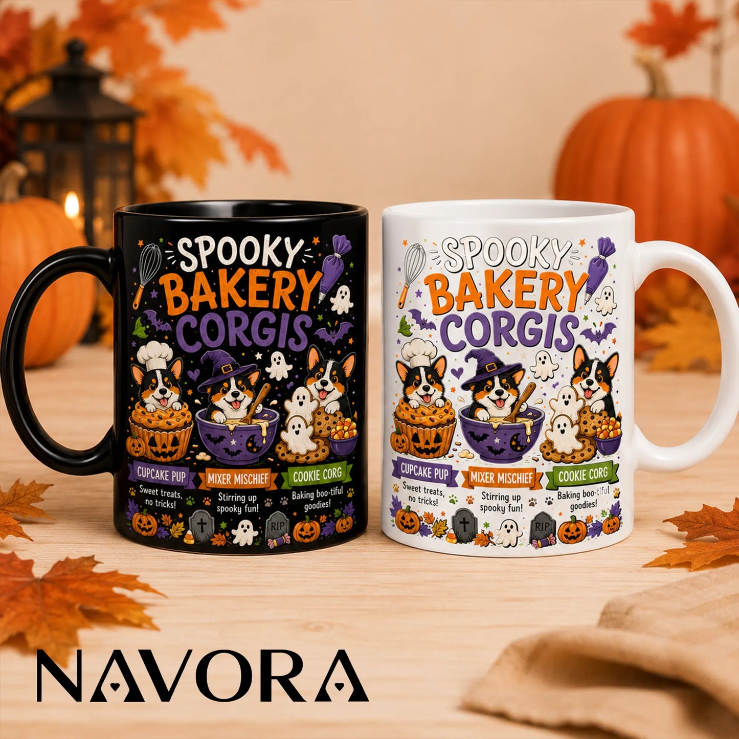 Spooky Bakery Corgi Halloween Mug – Cute Dog Gift