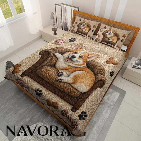 Corgi Bedding Set – Cozy Couch Corgi