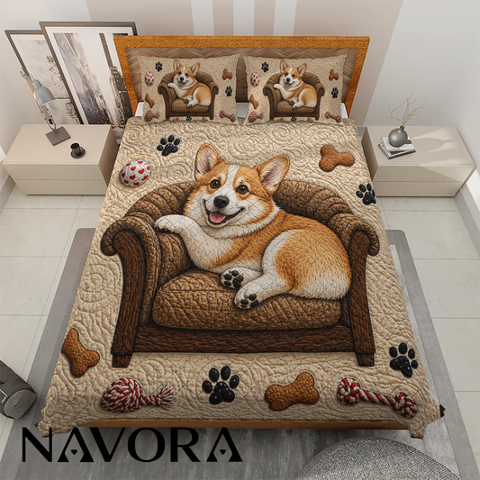 Corgi Bedding Set – Cozy Couch Corgi