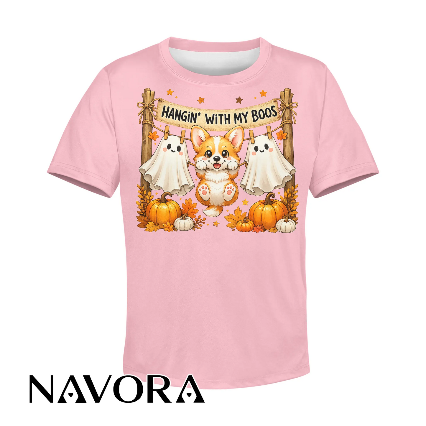 Corgi Halloween T-Shirt Hangin’ With My Boos