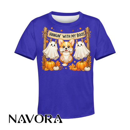 Corgi Halloween T-Shirt Hangin’ With My Boos
