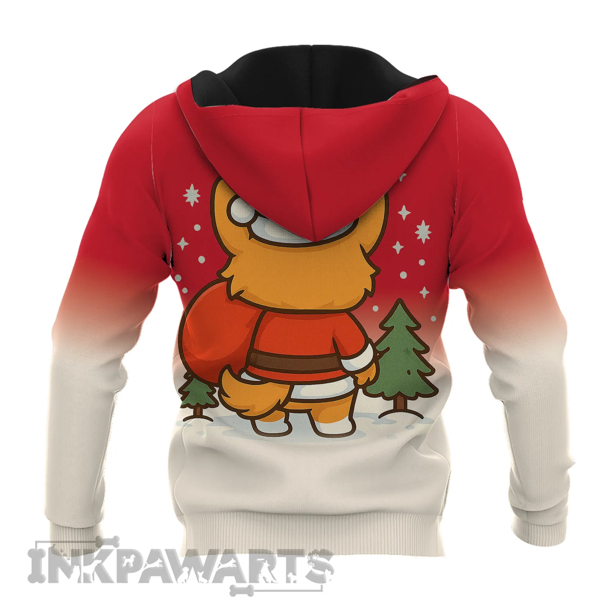 Corgi Hoodie Santa Paws Christmas Pullover or Zip Hoodie