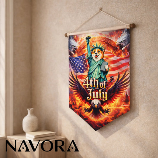 Corgi Pennant Banner – 4th of July Independence Day