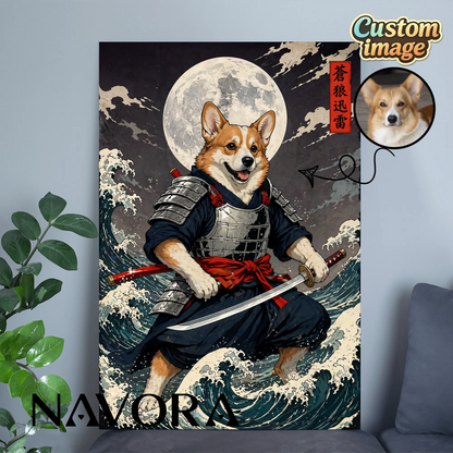 Corgi Poster – Samurai Warrior Art Personalized