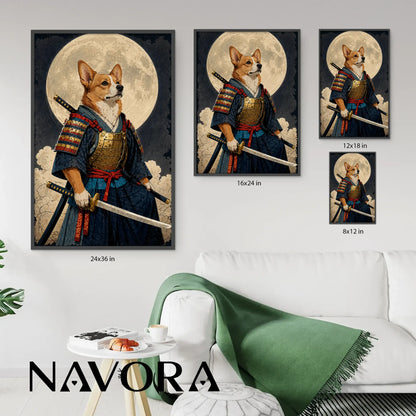 Corgi Poster – Samurai Warrior Art Personalized