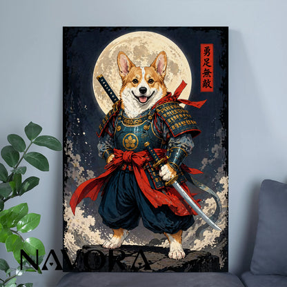 Corgi Poster – Samurai Warrior Art Personalized