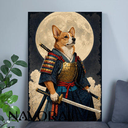 Corgi Poster – Samurai Warrior Art Personalized
