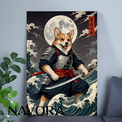 Corgi Poster – Samurai Warrior Art Personalized