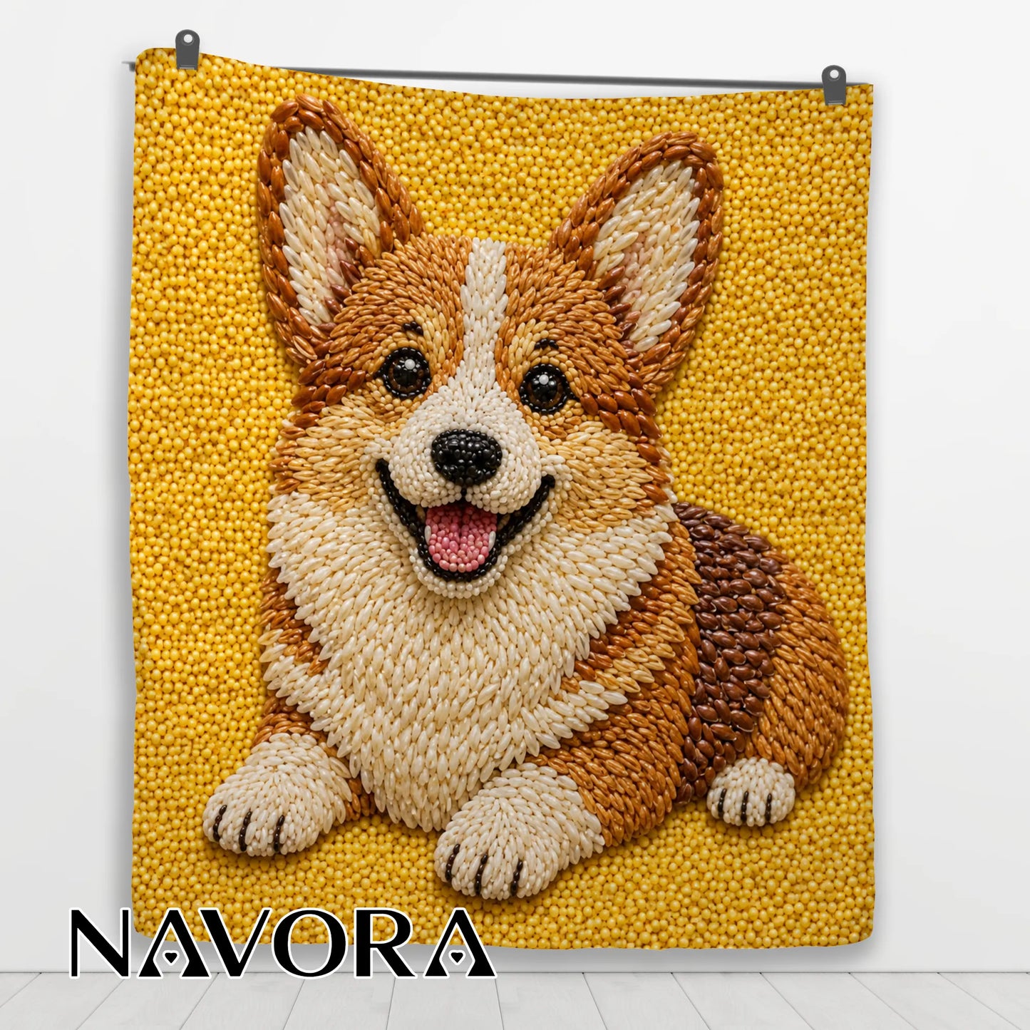 Corgi Quilt Blanket – Cute Corn Art Dog