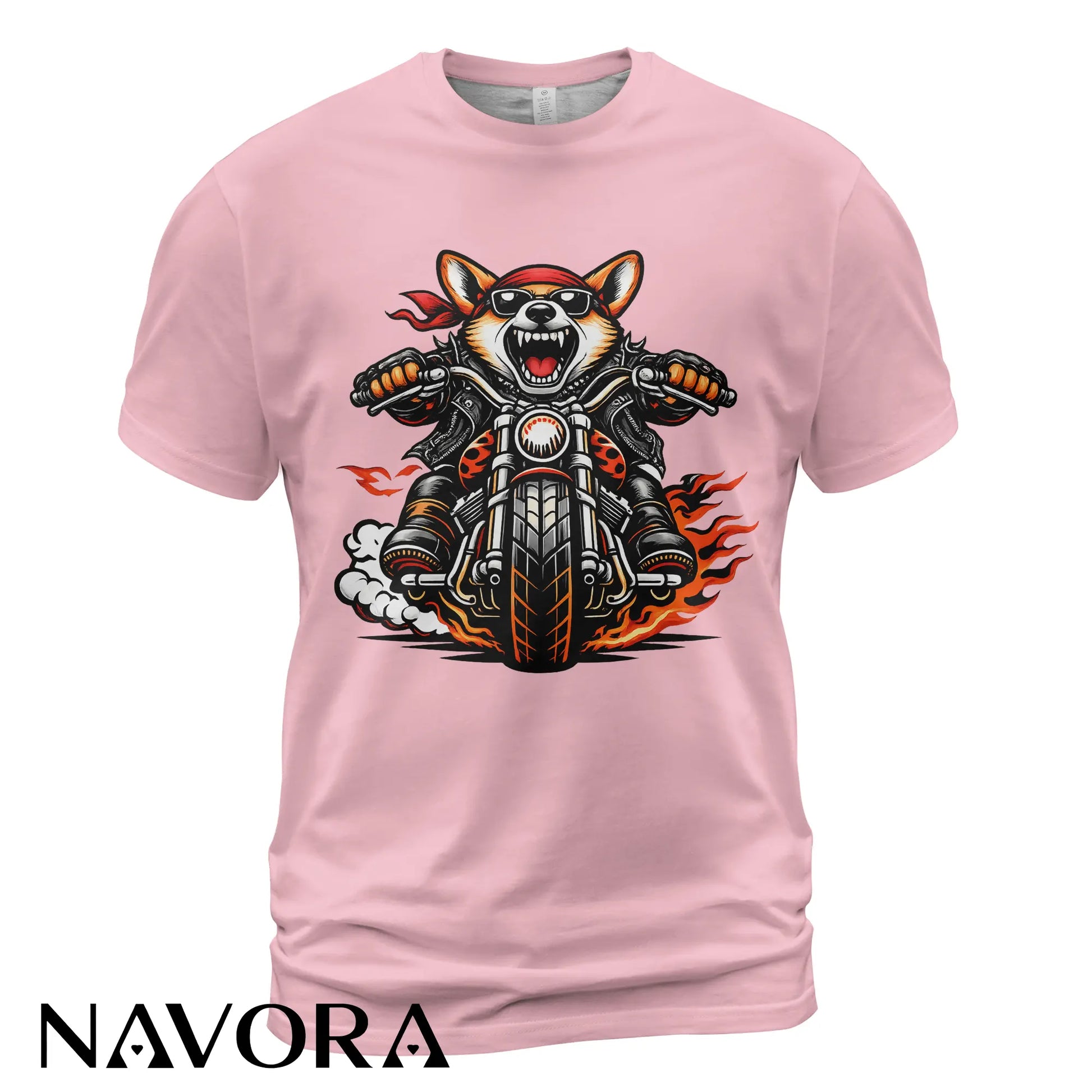 Corgi T-Shirt Biker Edition – Fierce Motorcycle Dog Graphic Tee for Riders & Corgi Lovers Navora Official