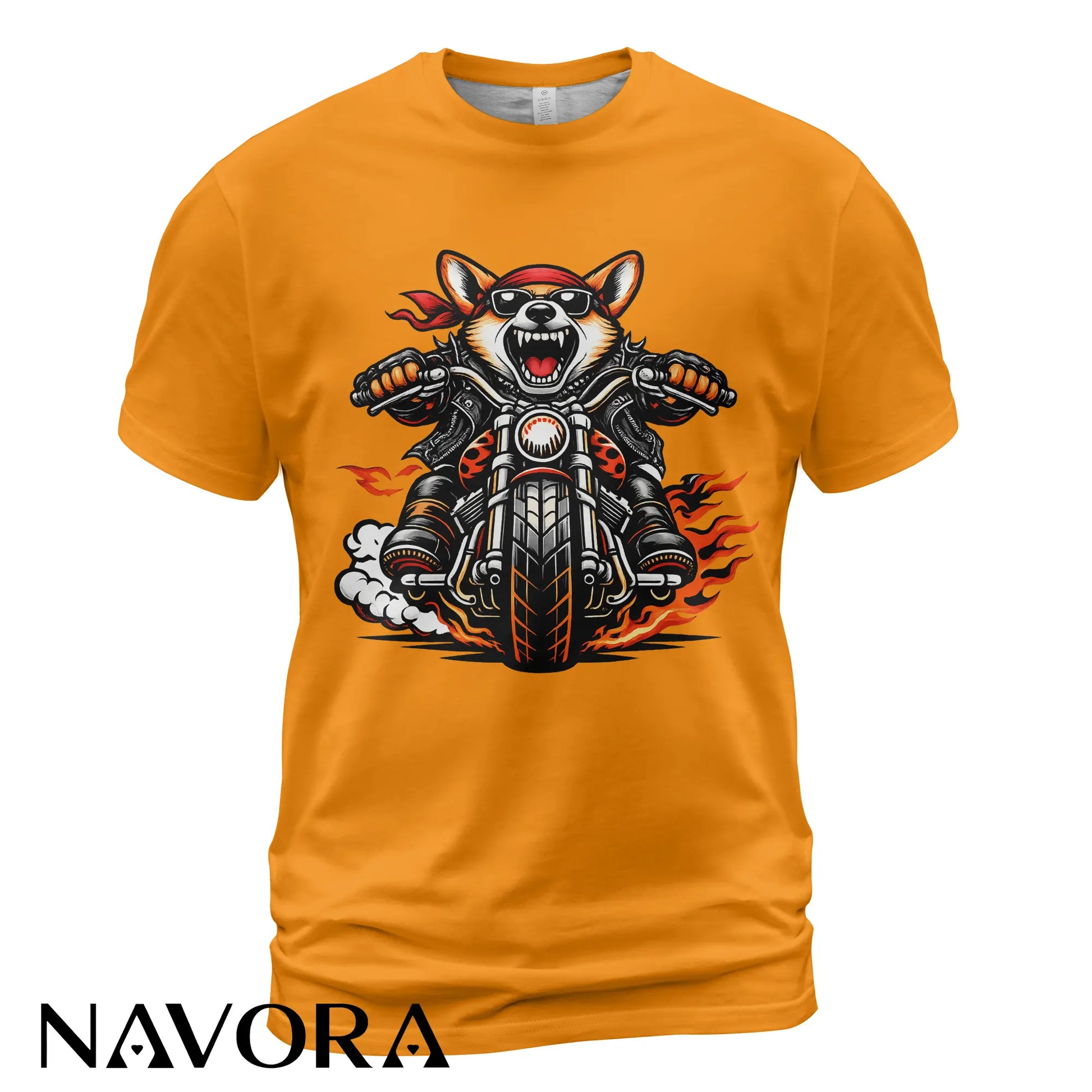 Corgi T-Shirt Biker Edition – Fierce Motorcycle Dog Graphic Tee for Riders & Corgi Lovers Navora Official