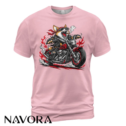 Corgi T-Shirt Biker Style – Funny Motorcycle Dog Graphic Tee for Riders & Dog Lovers Navora Official