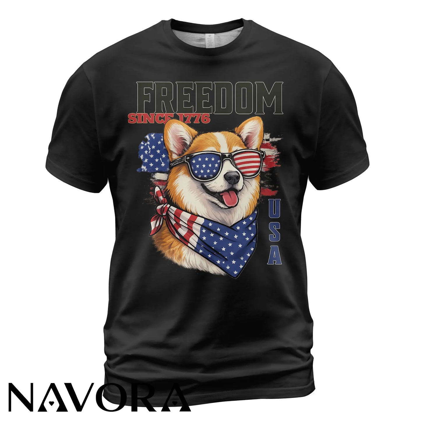 Corgi T-Shirt Freedom Since 1776 – 4th of July Independence Day Shirt