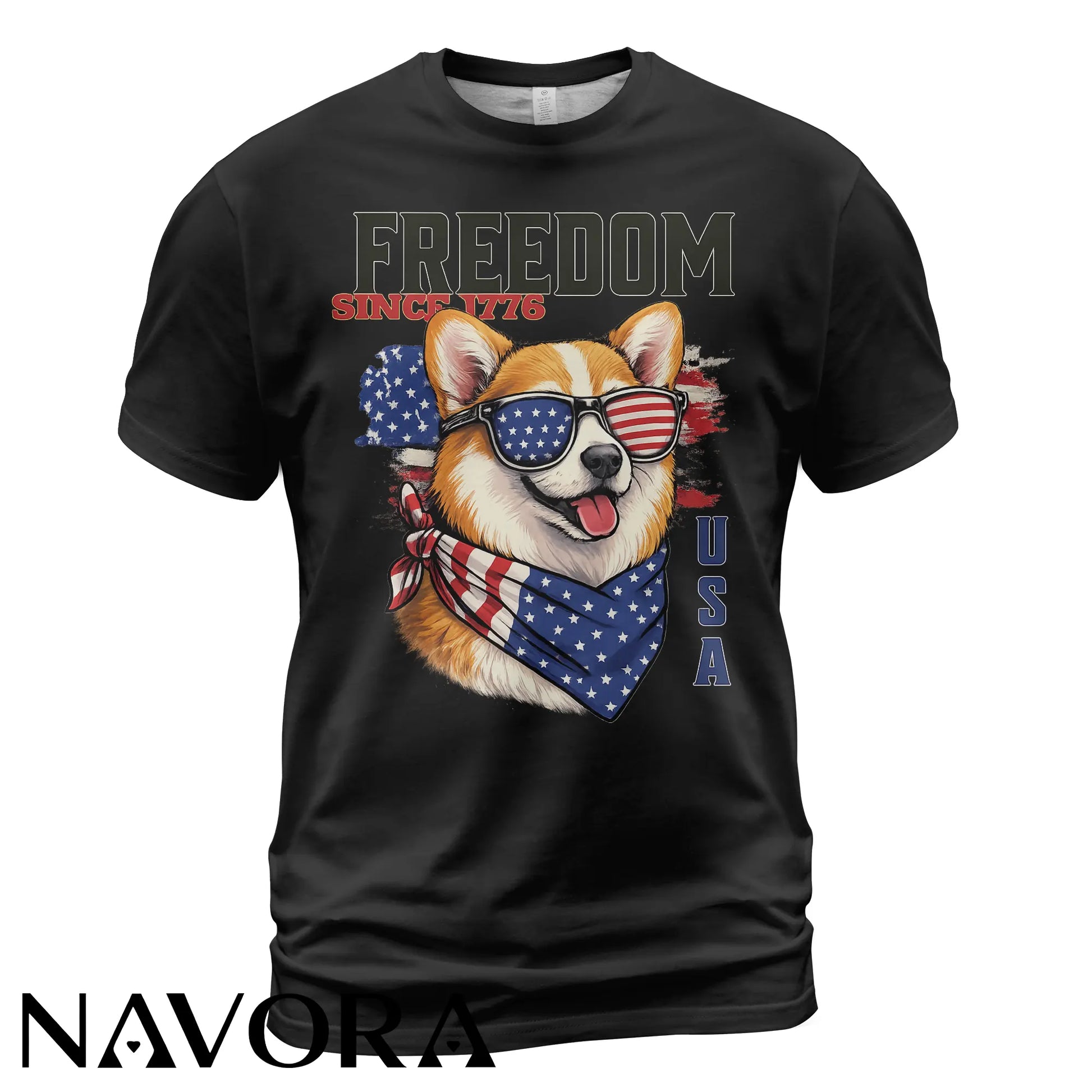 Corgi T-Shirt Freedom Since 1776 – 4th of July Independence Day Shirt