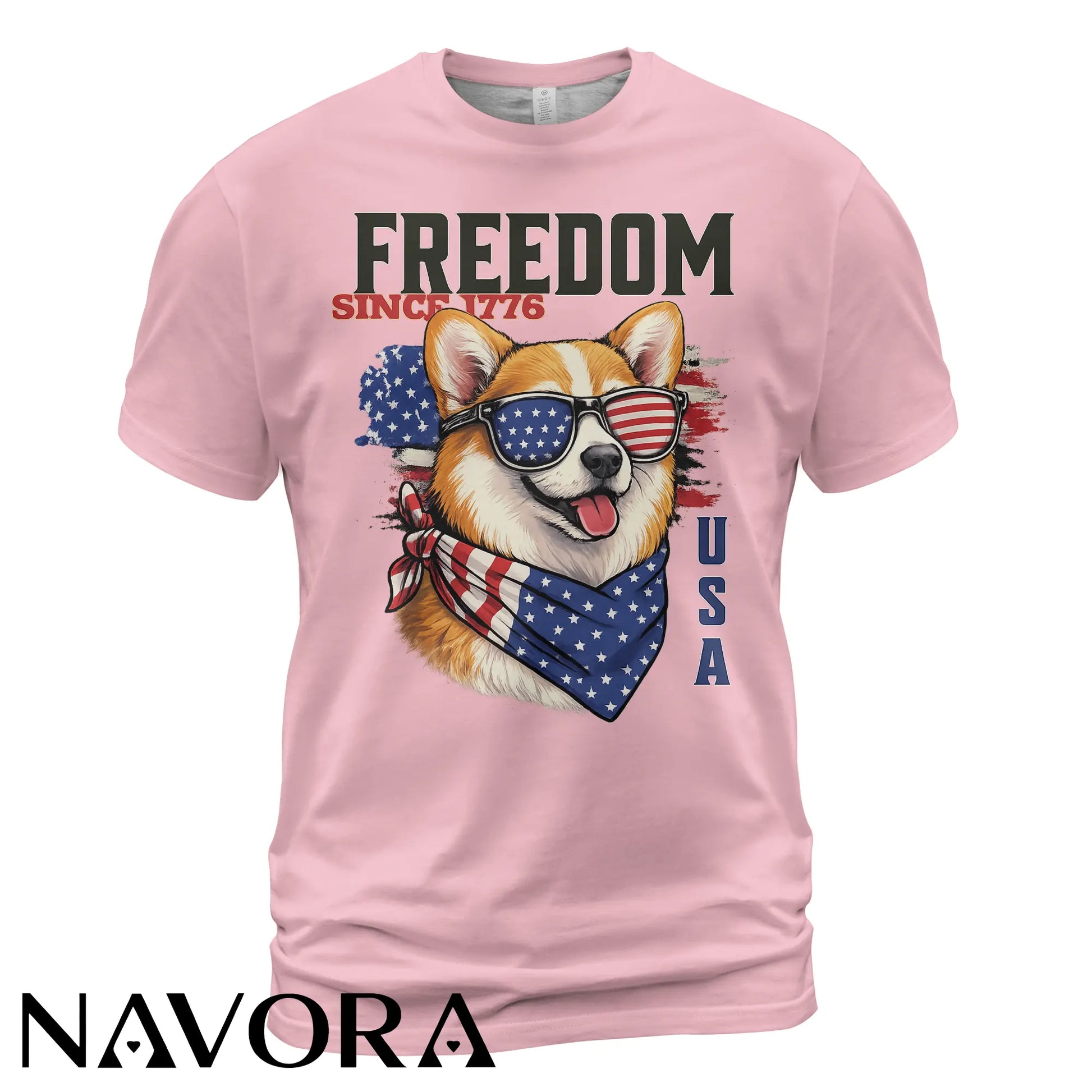 Corgi T-Shirt Freedom Since 1776 – 4th of July Independence Day Shirt