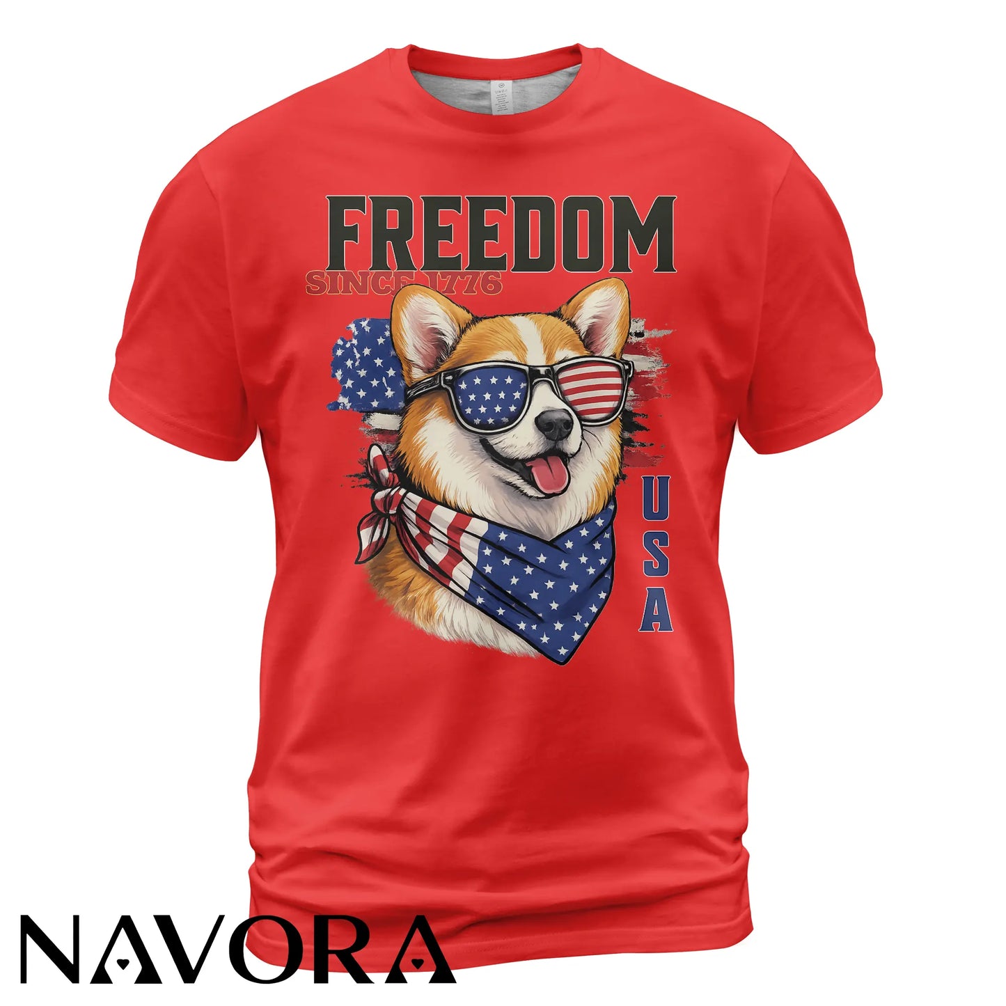 Corgi T-Shirt Freedom Since 1776 – 4th of July Independence Day Shirt