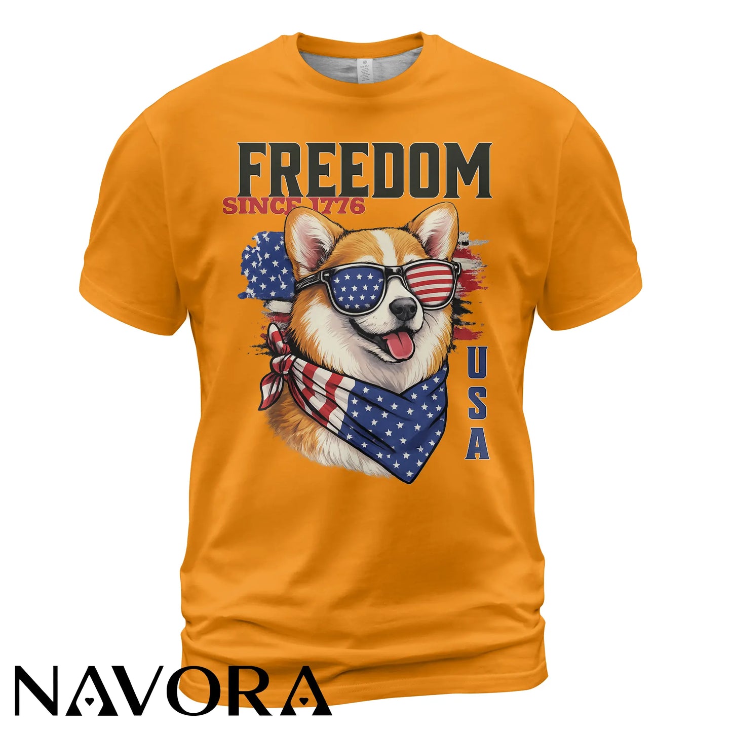 Corgi T-Shirt Freedom Since 1776 – 4th of July Independence Day Shirt