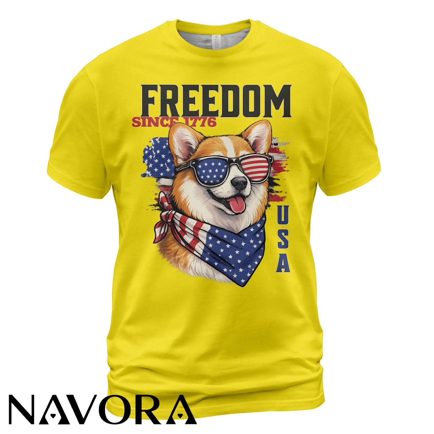 Corgi T-Shirt Freedom Since 1776 – 4th of July Independence Day Shirt