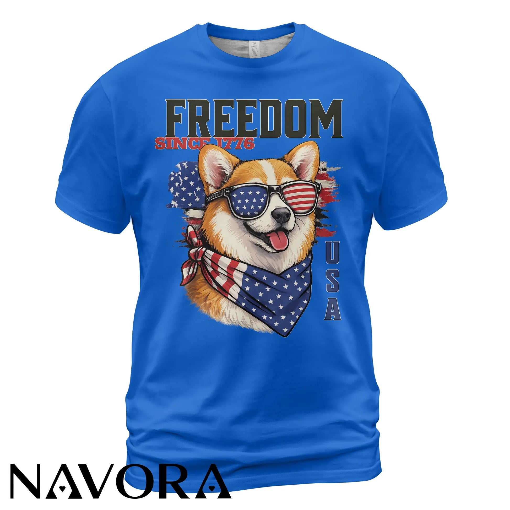 Corgi T-Shirt Freedom Since 1776 – 4th of July Independence Day Shirt