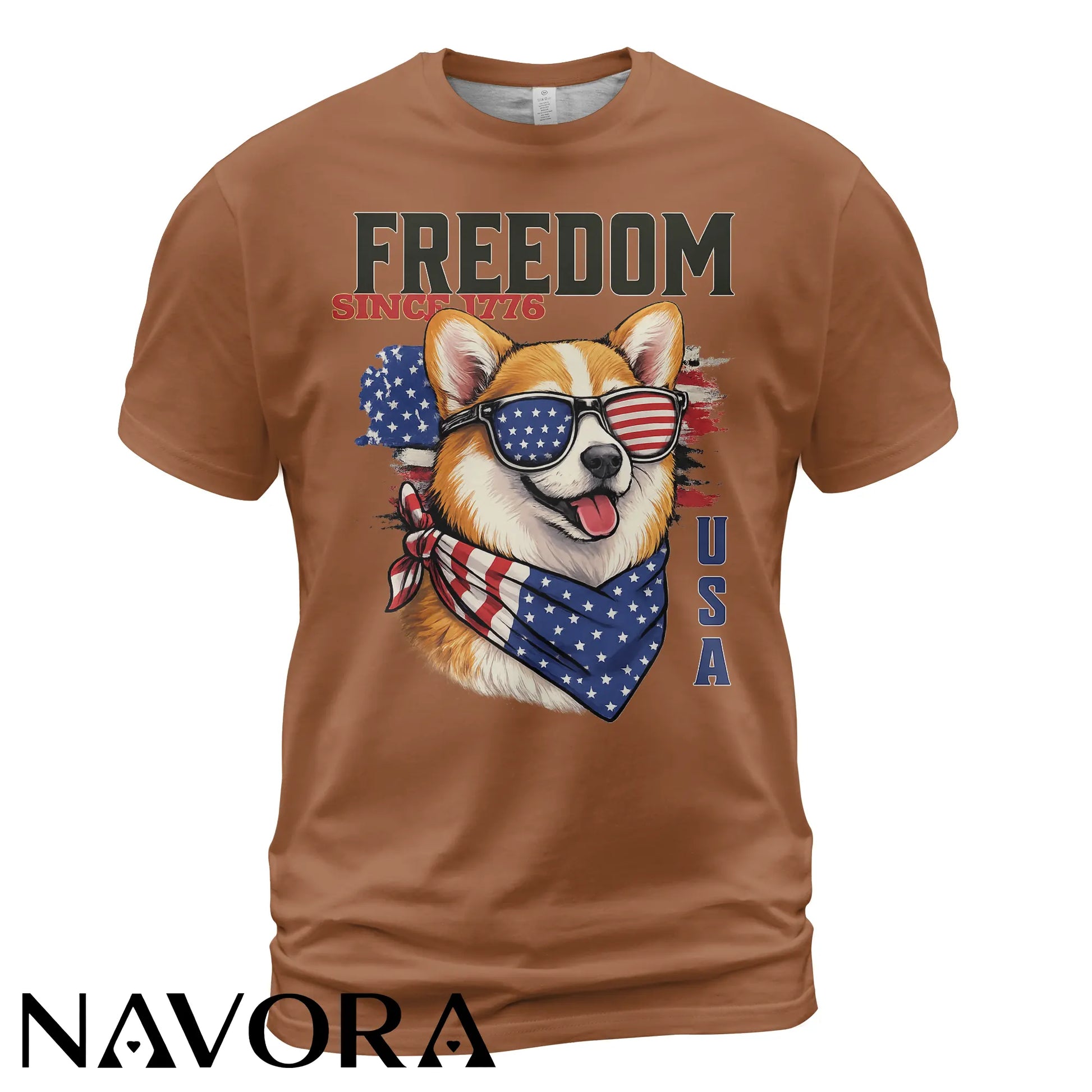 Corgi T-Shirt Freedom Since 1776 – 4th of July Independence Day Shirt