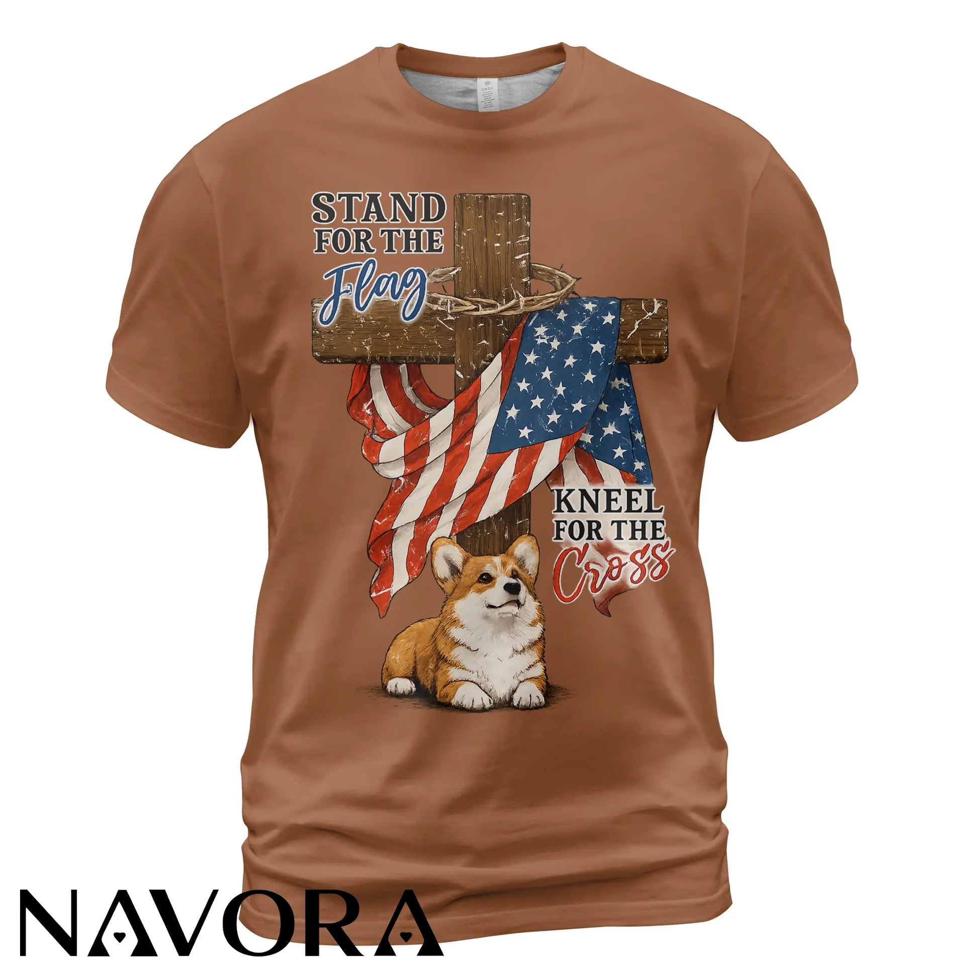 Corgi T-Shirt Stand for the Flag – 4th of July Independence Day Shirt