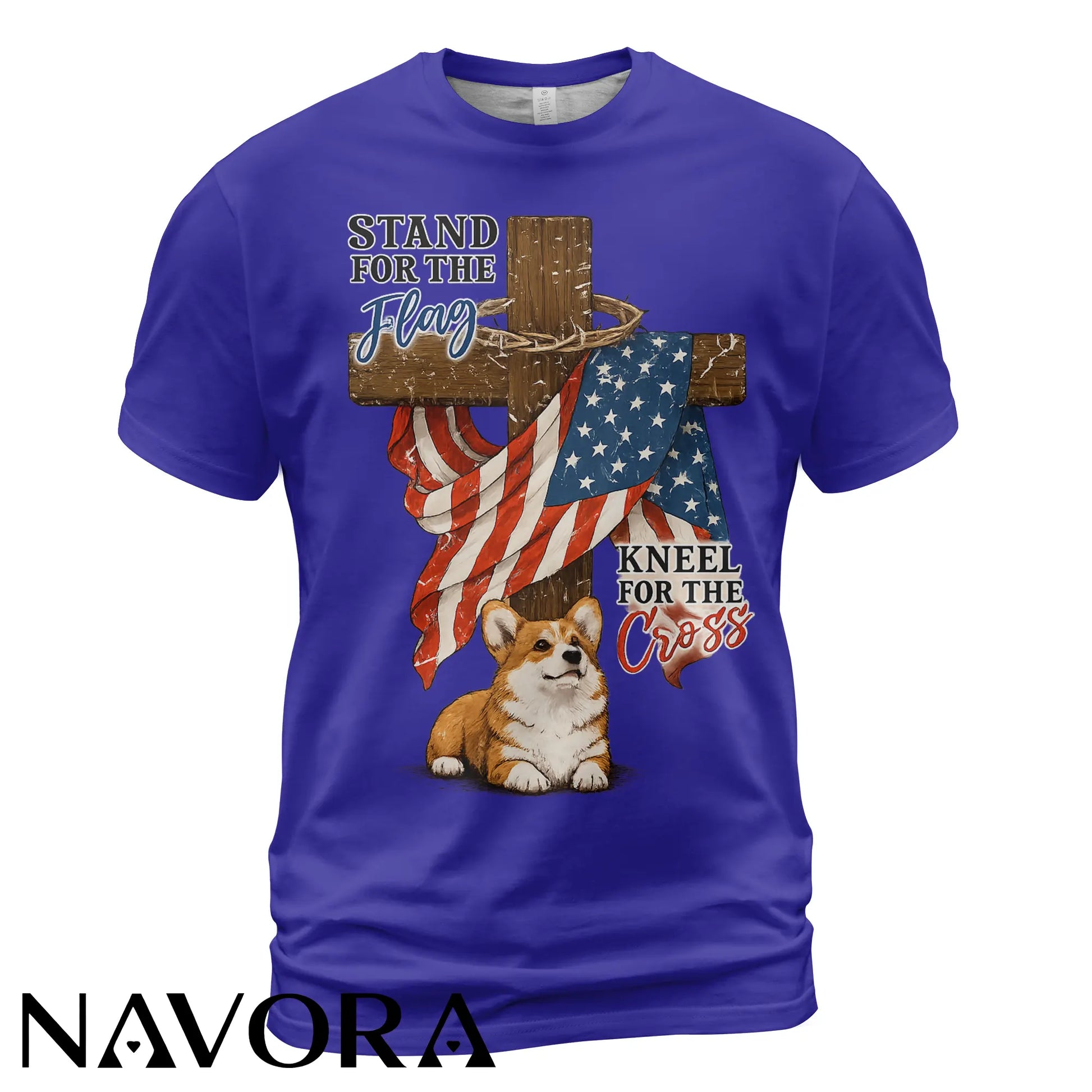 Corgi T-Shirt Stand for the Flag – 4th of July Independence Day Shirt