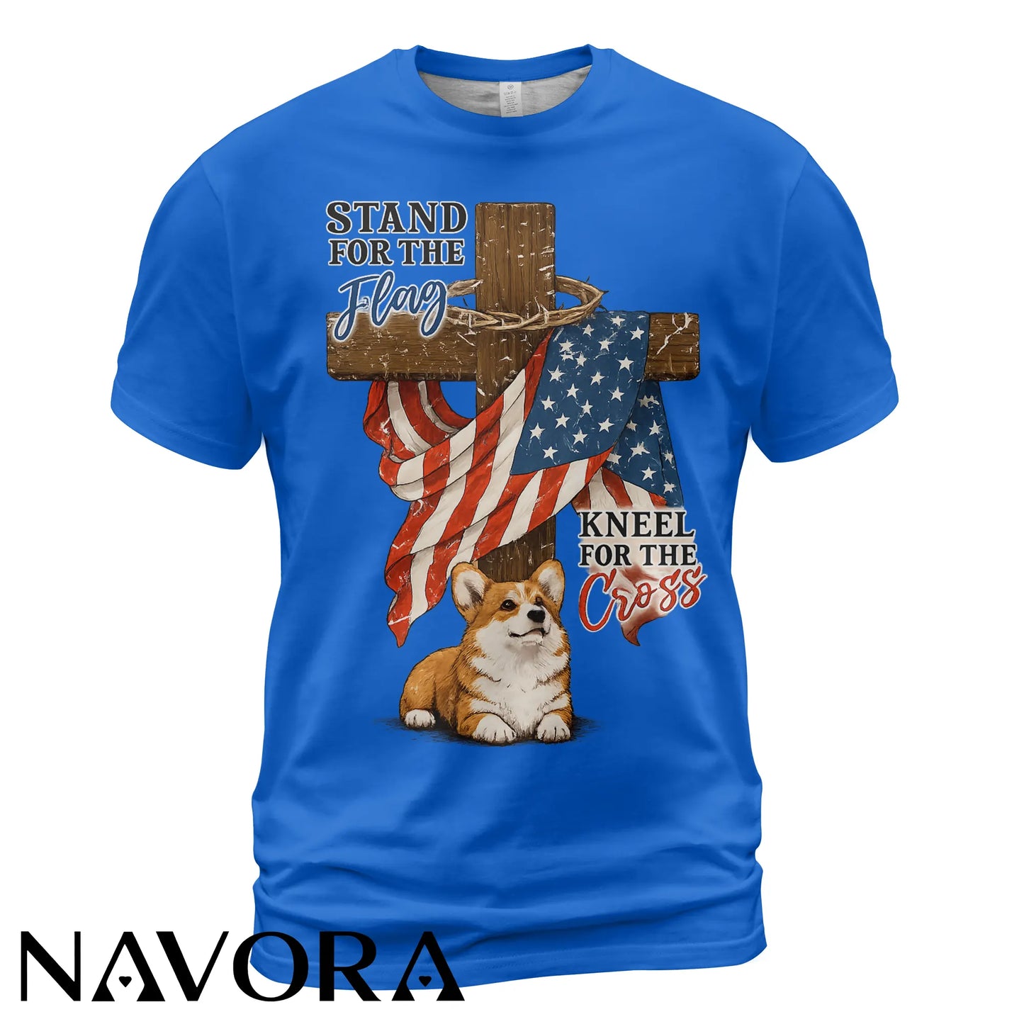 Corgi T-Shirt Stand for the Flag – 4th of July Independence Day Shirt