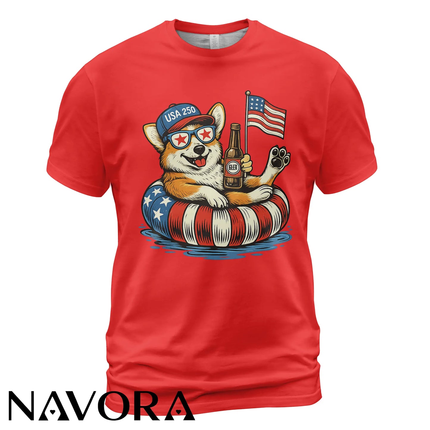 Corgi T-Shirt USA 250 – Funny 4th of July Independence Day Shirt
