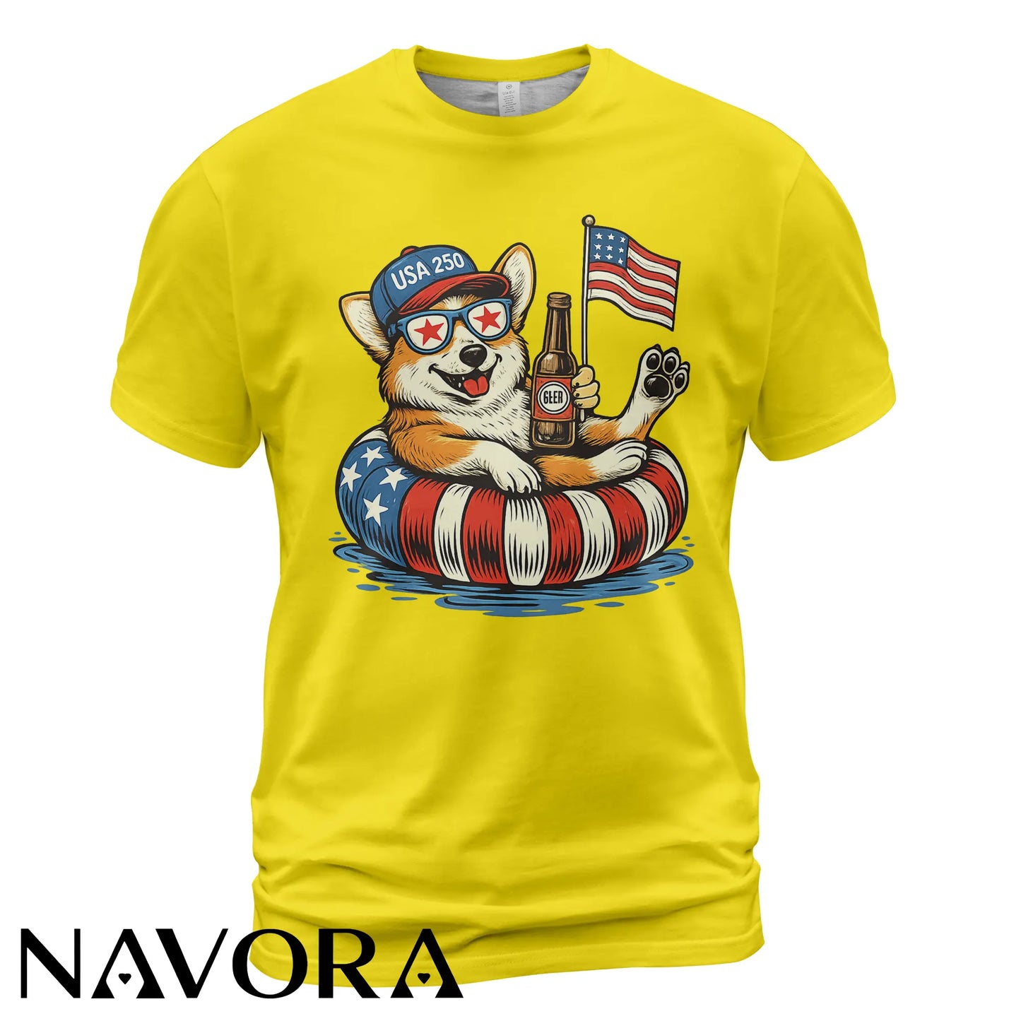 Corgi T-Shirt USA 250 – Funny 4th of July Independence Day Shirt