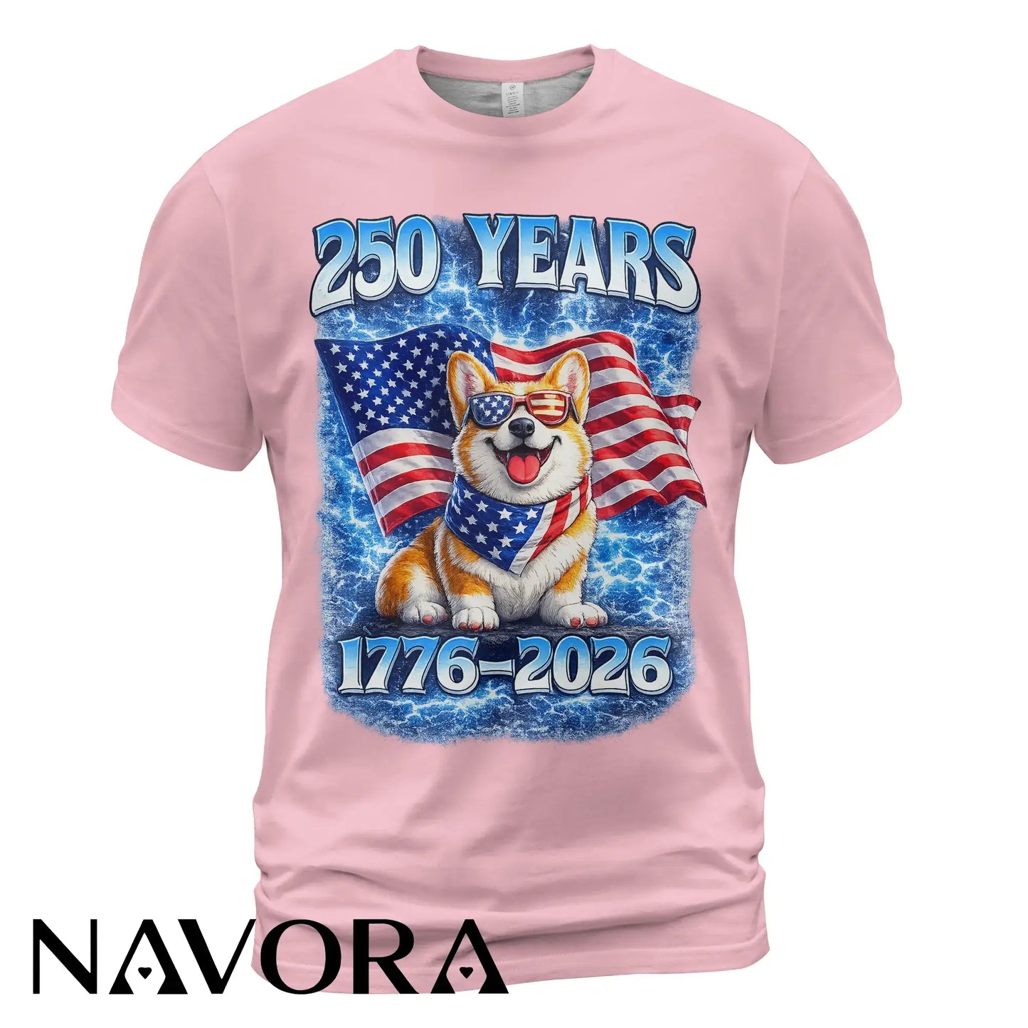 Corgi T-Shirt – 250 Years Independence Day 1776–2026