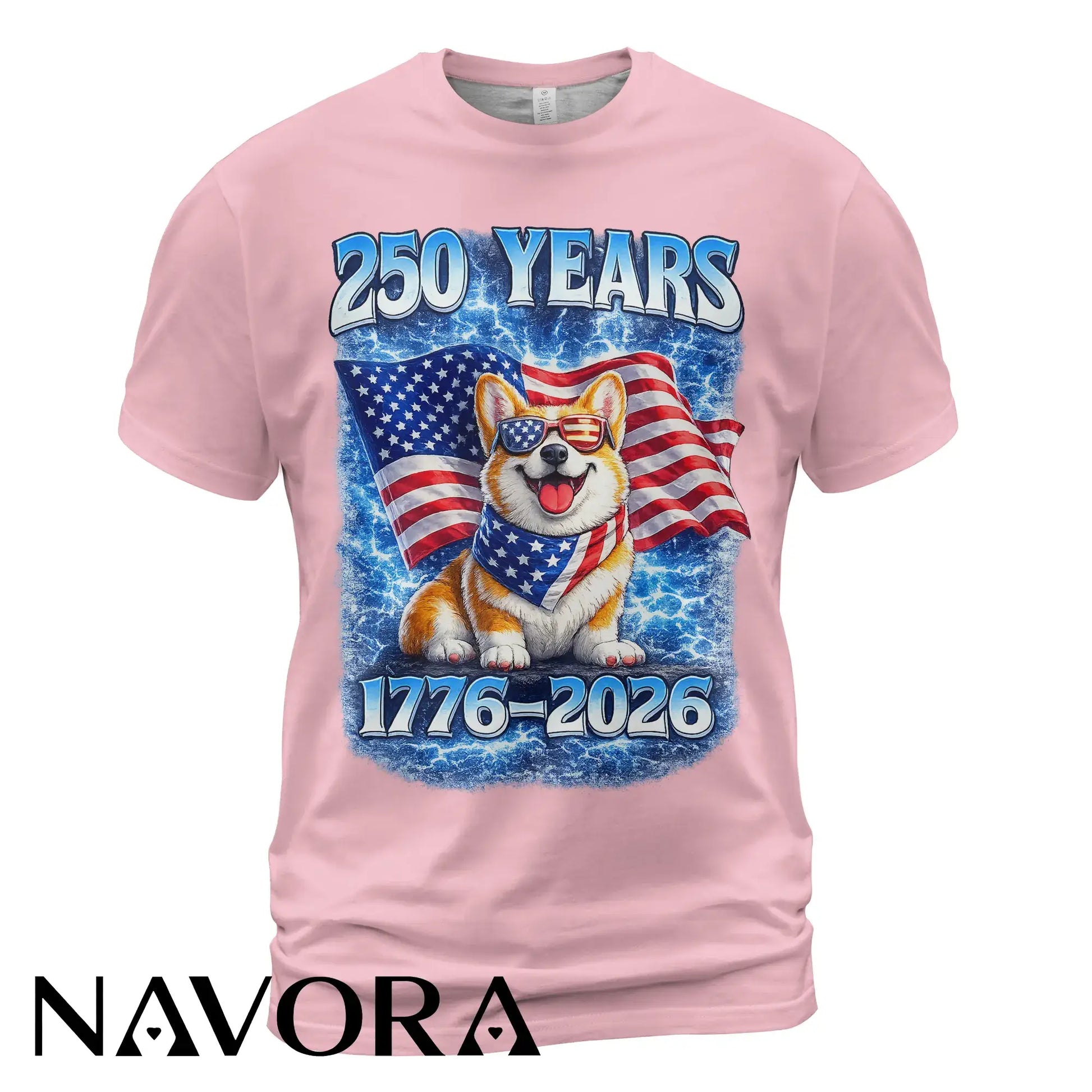 Corgi T-Shirt – 250 Years Independence Day 1776–2026