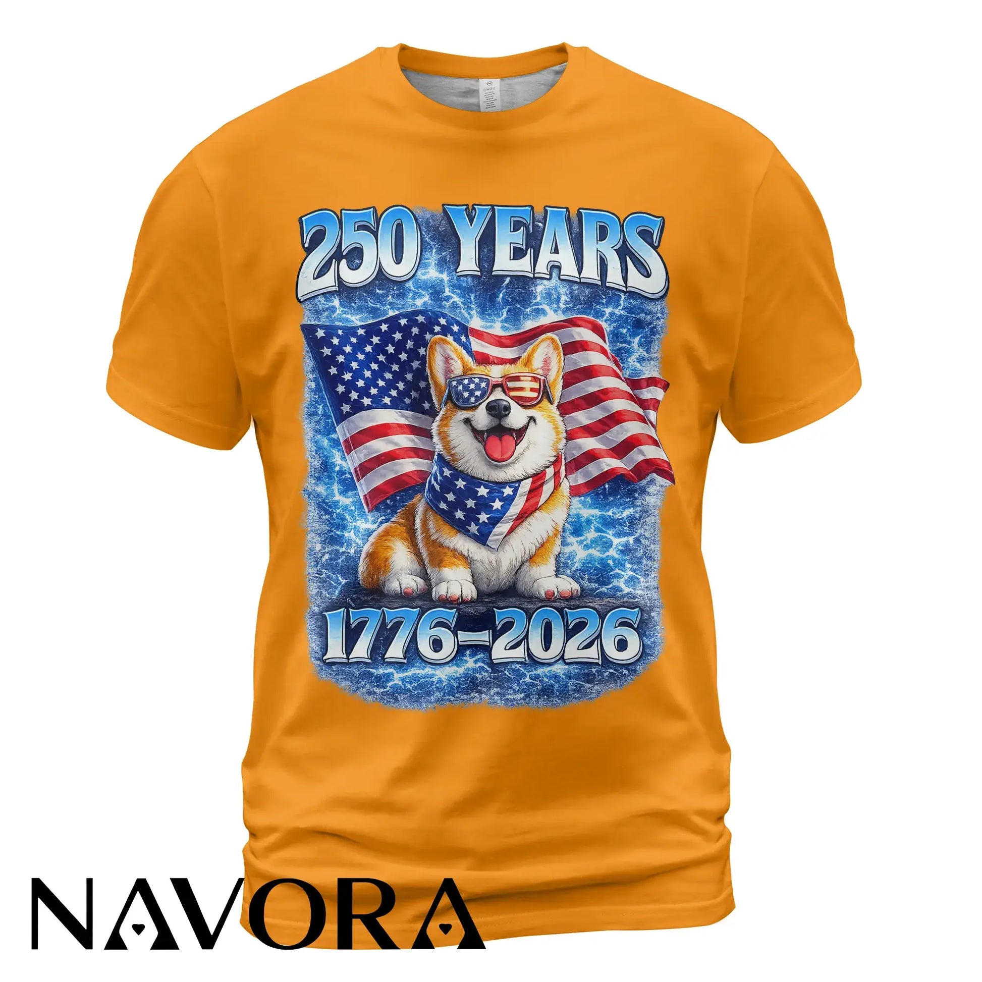 Corgi T-Shirt – 250 Years Independence Day 1776–2026