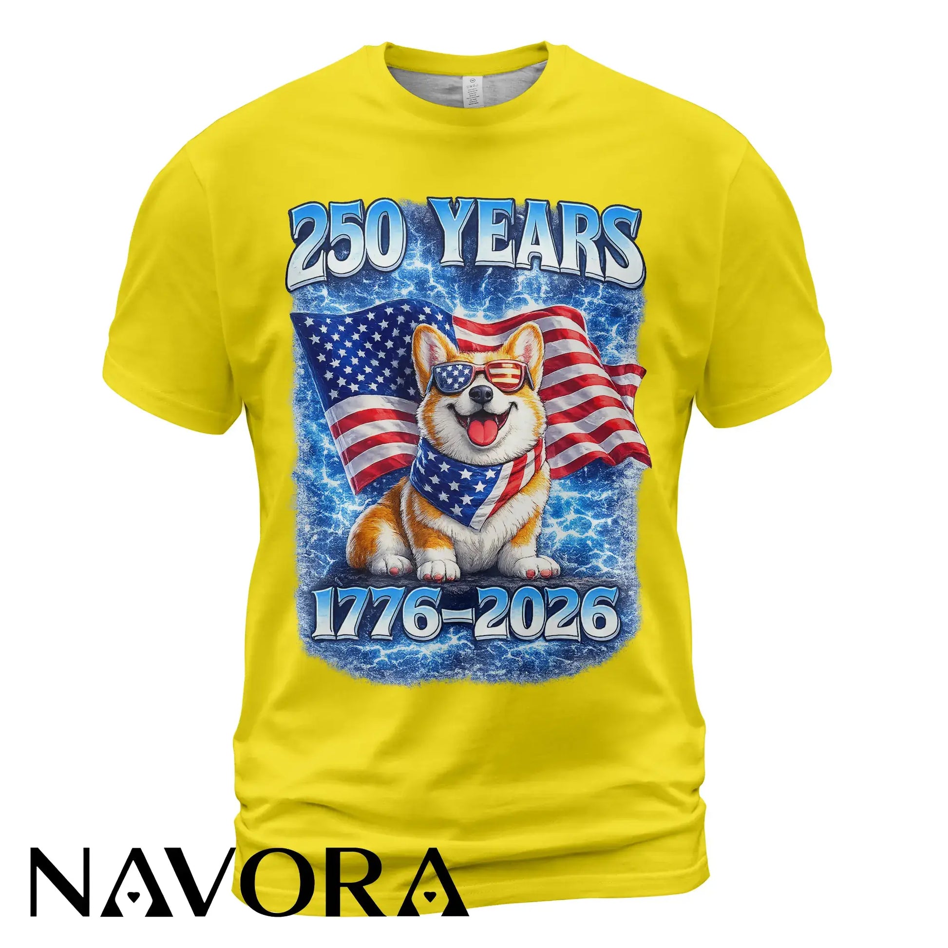 Corgi T-Shirt – 250 Years Independence Day 1776–2026
