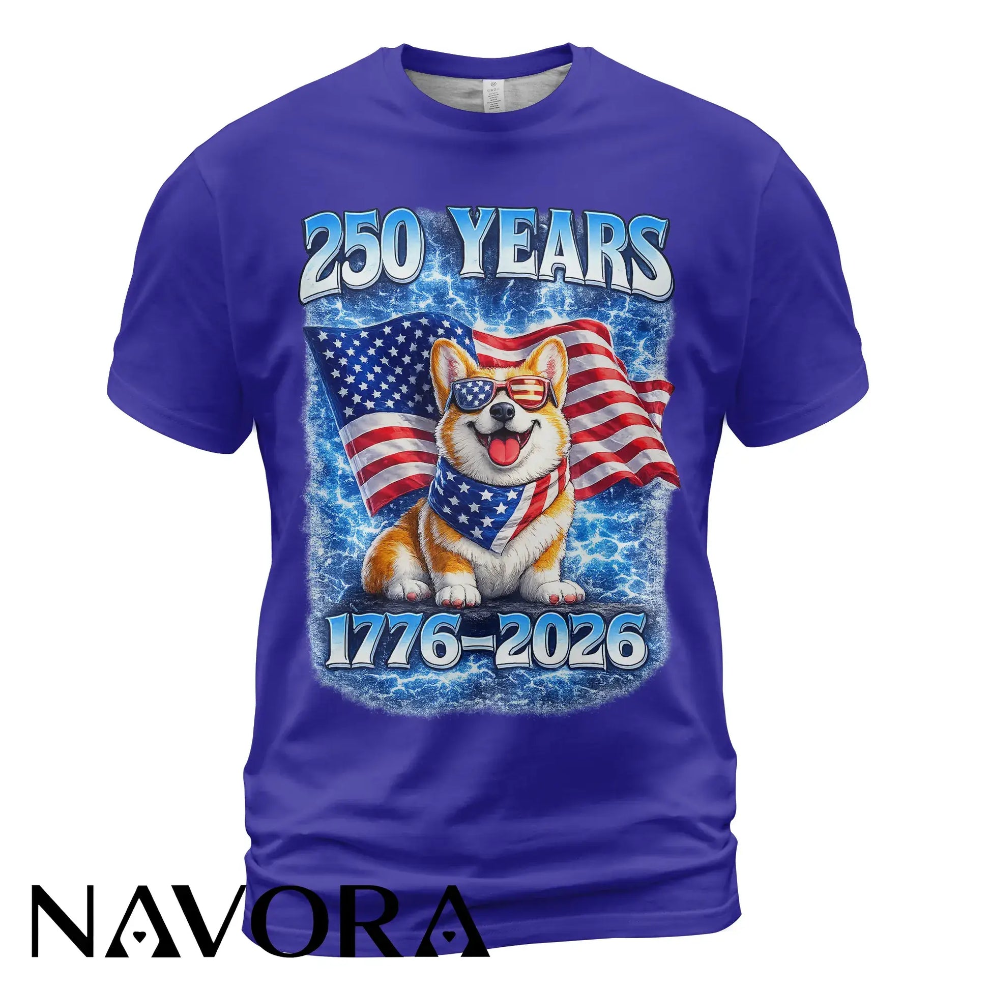 Corgi T-Shirt – 250 Years Independence Day 1776–2026